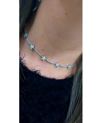 YILDIZLI CHOKER KOLYE BEYAZ RENK